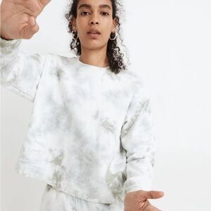 Madewell Tye Die Cropped Crew neck sweatshirt